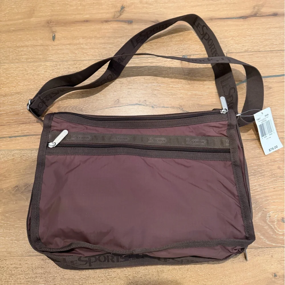 LeSportsac NWT Deluxe Everyday Bag Brown - Picture 5 of 8